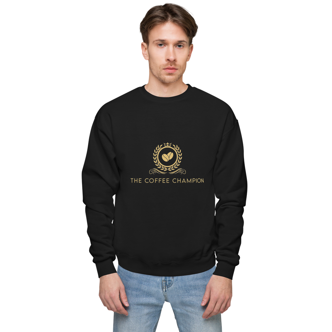 The Coffee Champion Printed Unisex Fleece Sweatshirt